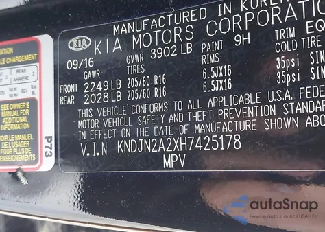 2017 Kia Soul from USA, damaged, VIN KNDJN2A2XH7425178